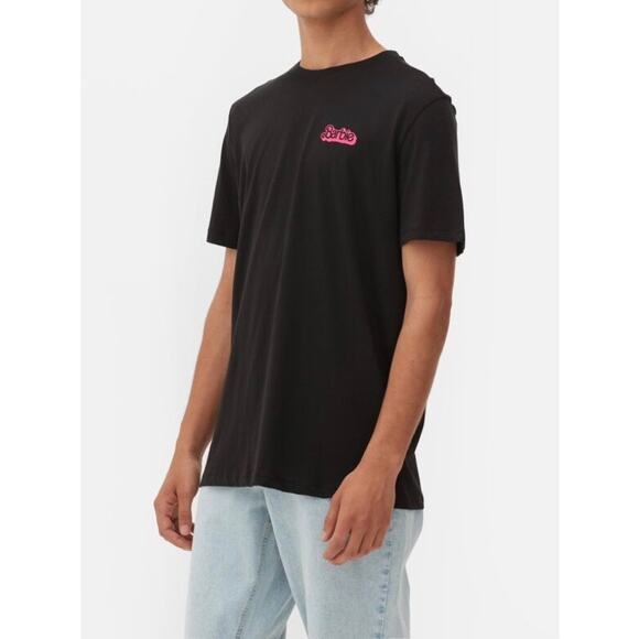 Primark Men's Black Barbie Logo Tshirt - Picture 2 of 8